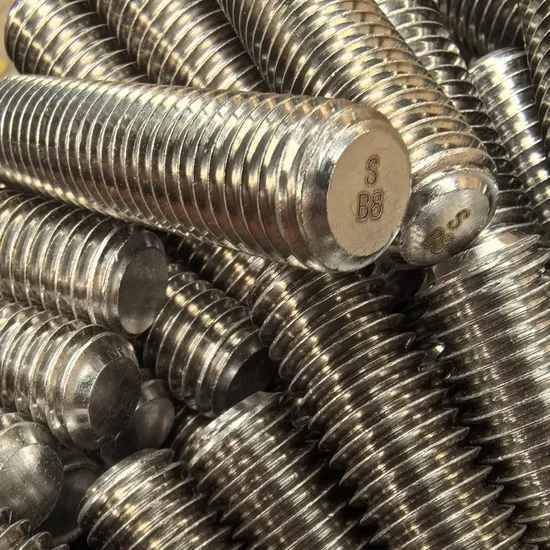 Stainless Steel A193 Gr B8 Stud Bolt and Grade 8 Heavy Hex Nut